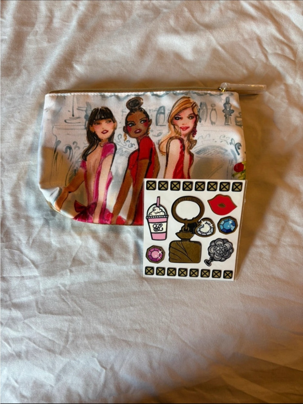 Estée Lauder Makeup Pouch w Stickers